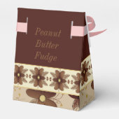 Elegant Brown Floral Bedankdoosjes (Achterkant)