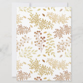 Elegant Brown Foliage Autumn Wedding Kaart (Achterkant)