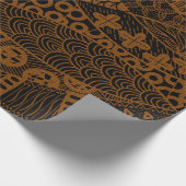 Elegant Brown Geometric Abstract Tribal Patroon | Cadeaupapier (Hoek)