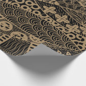 Elegant Brown Geometric Abstract Tribal Patroon | Cadeaupapier (Hoek)