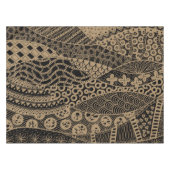 Elegant Brown Geometric Abstract Tribal Patroon | Tafelkleed (Voorkant (Horizontaal))