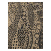 Elegant Brown Geometric Abstract Tribal Patroon | Tafelkleed (Voorkant)