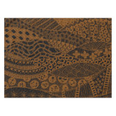 Elegant Brown Geometric Abstract Tribal Patroon | Tafelkleed (Voorkant (Horizontaal))
