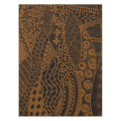 Elegant Brown Geometric Abstract Tribal Patroon | Tafelkleed (Voorkant)