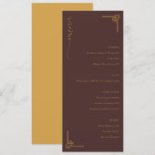 Elegant Brown Geometric Menu (Voorkant / Achterkant)