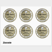 Elegant Brown Glitter Product Labels diamanten Log (Vel)