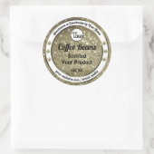 Elegant Brown Glitter Product Labels diamanten Log (Tas)
