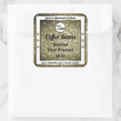 Elegant Brown Glitter Product Labels diamanten Log (Tas)
