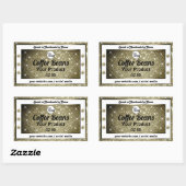 Elegant Brown Glitter Product Labels diamanten Log (Vel)