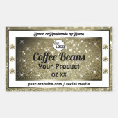 Elegant Brown Glitter Product Labels diamanten Log (Voorkant)
