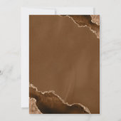 Elegant Brown Gold Agate Graduparty Kaart (Achterkant)