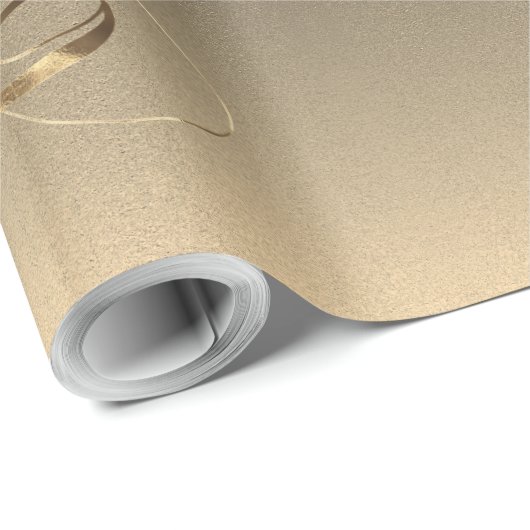 Elegant Brown Gold Script Merry Kerstry Cadeaupapier (Rol Hoek)