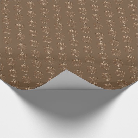 Elegant Brown Gold Typography World's grootste vad Cadeaupapier (Hoek)