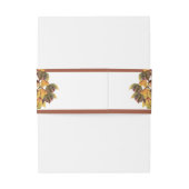 Elegant Brown Golden Yellow Autumn Foliage Wedding Uitnodigingen Wikkel (Achterkant Voorbeeld)