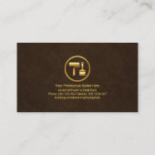 Elegant Brown Grunge Gold Paint Brush Visitekaartje (Achterkant)