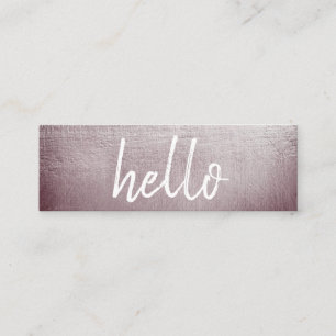 Elegant Brown Hallo Planner Mini Visitekaartje