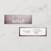 Elegant Brown Hallo Planner Mini Visitekaartje (Voorkant / Achterkant)