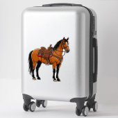 Elegant Brown Horse Sticker (Koffer)