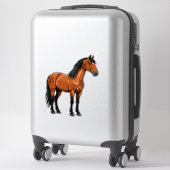 Elegant Brown Horse Sticker (Koffer)
