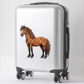 Elegant Brown Horse Sticker (Koffer)