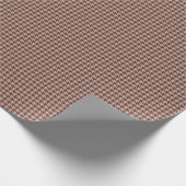 Elegant Brown Houndstooth Classic Preppy Pattern Cadeaupapier (Hoek)