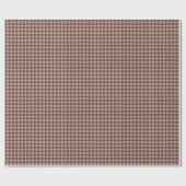 Elegant Brown Houndstooth Classic Preppy Pattern Cadeaupapier (Vlak)