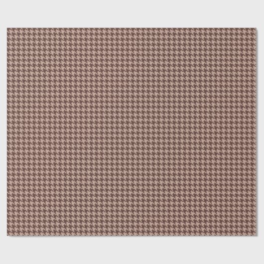 Elegant Brown Houndstooth Classic Preppy Pattern Cadeaupapier (Vlak)