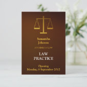 Elegant Brown Law Practice | Aankondiging van inle (Staand voorkant)