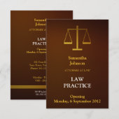Elegant Brown Law Practice | Aankondiging van inle (Voorkant / Achterkant)