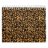Elegant Brown Leopard Spots Wild Animal Glam Kalender (Hoes)