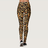 Elegant Brown Leopard Spots Wild Animal Glam Leggings (Achterkant)