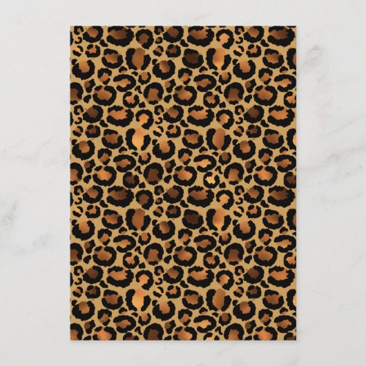 Elegant Brown Leopard Spots Wild Animal Glam Menu (Voorkant)