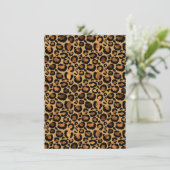 Elegant Brown Leopard Spots Wild Animal Glam Menu (Staand voorkant)
