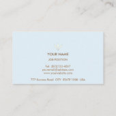 Elegant Brown, Light Blue & White-merk Visitekaartje (Achterkant)