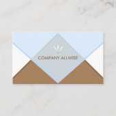 Elegant Brown, Light Blue & White-merk Visitekaartje (Voorkant)