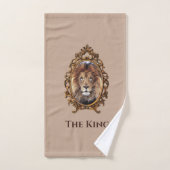 Elegant Brown Lion King Retro Dads Bad Handdoek (Handdoek)