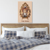  Elegant Brown Lion King Retro Dads Canvas Afdruk (Insitu (Slaapkamer))