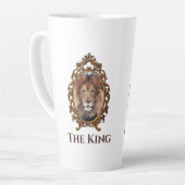 Elegant Brown Lion King Retro Dads Latte Mok (Linkerhoek)