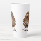 Elegant Brown Lion King Retro Dads Latte Mok (Voorkant)