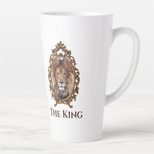 Elegant Brown Lion King Retro Dads Latte Mok