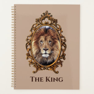 Elegant Brown Lion King Retro Dads Planner
