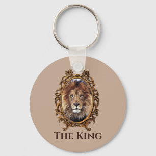 Elegant Brown Lion King Retro Dads Sleutelhanger
