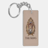 Elegant Brown Lion King Retro Dads Sleutelhanger (Voorkant Links)