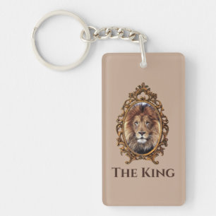  Elegant Brown Lion King Retro Dads Sleutelhanger