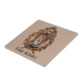 Elegant Brown Lion King Retro Dads Tegeltje (Zijkant)