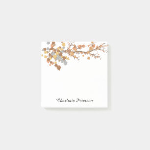 Elegant Brown Maple Leaves Autumn Herfst Post-it® Notes
