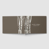 Elegant Brown met Birch Trees Wedding Guest Book Gastenboek (Volledig)