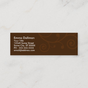 Elegant Brown Mini Visitekaartje