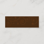 Elegant Brown Mini Visitekaartje (Achterkant)