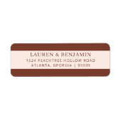 Elegant Brown Minimalist Etiket (Voorkant)